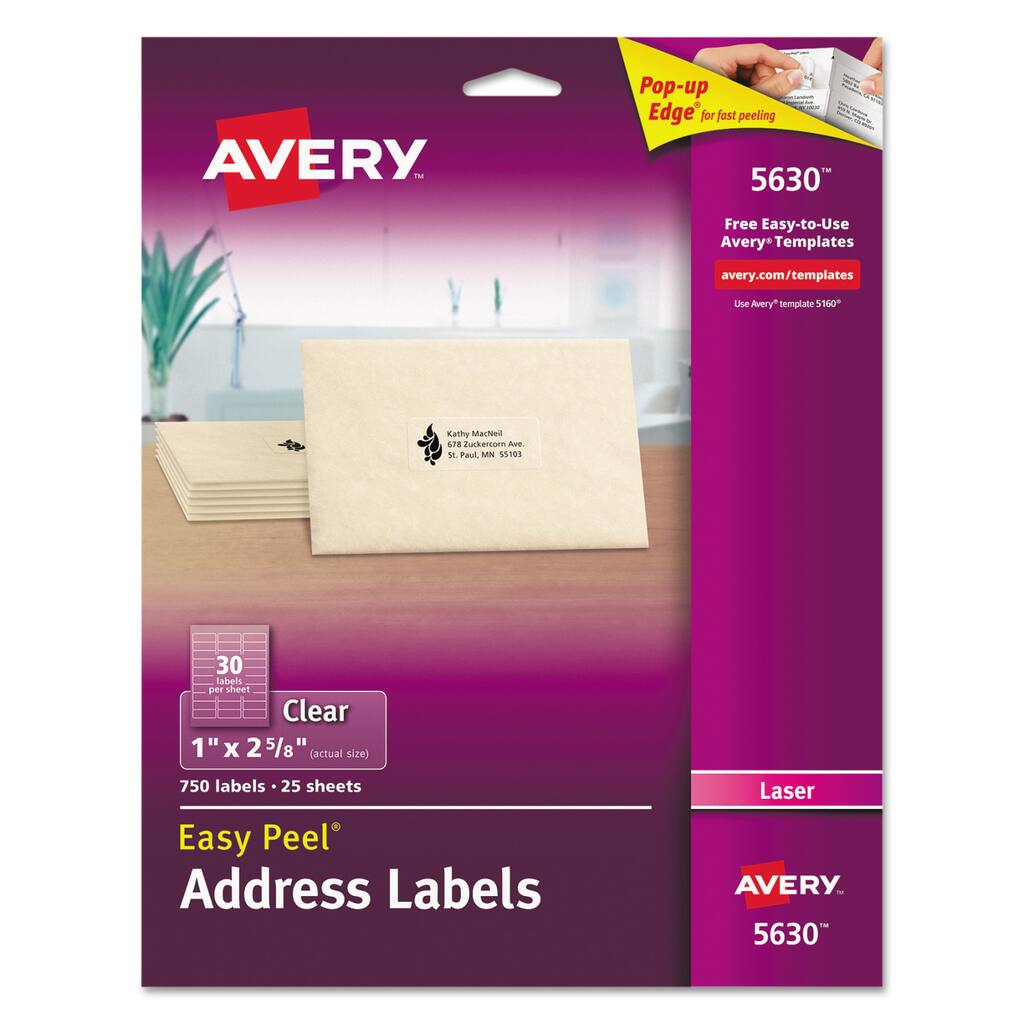 5 Packs: 750 ct. (3,750 total) Avery® 1